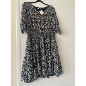NWT grey leopard dress